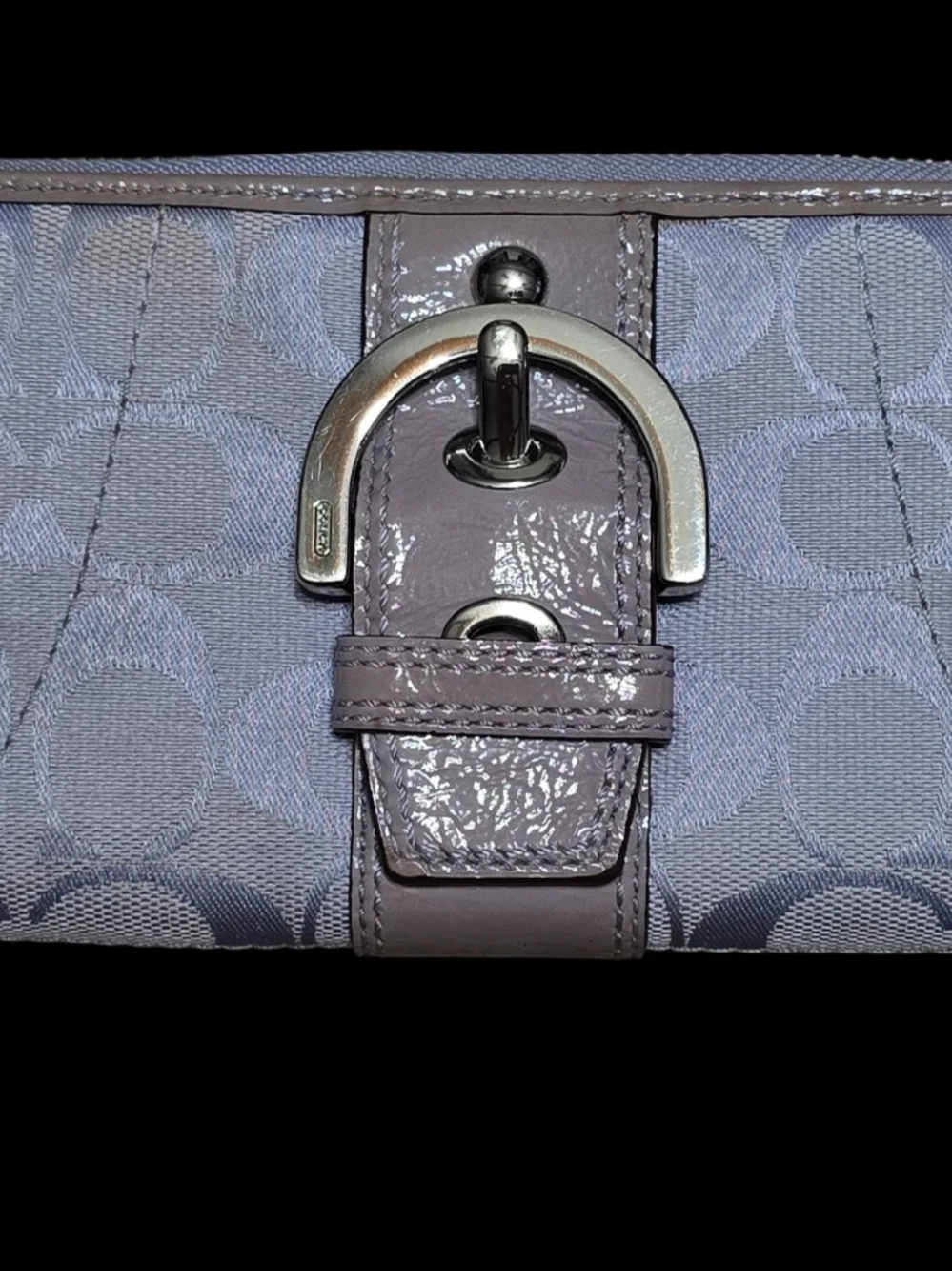 Coach Lavender Signature Jacquard Satchel and Wallet Set